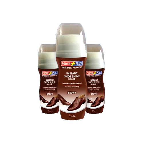 POWER PLUS LIQUID POLISH (BROWN) 75ML