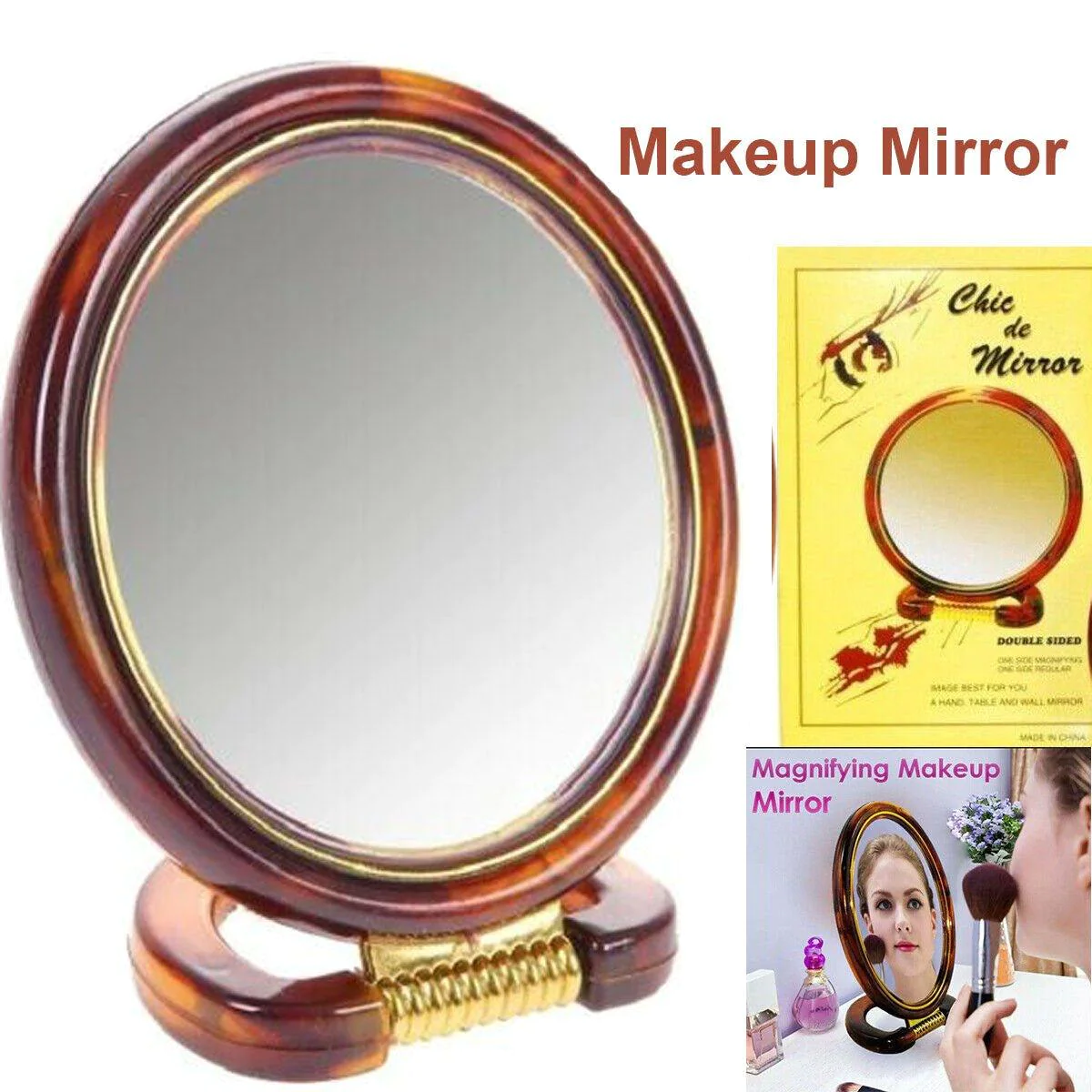 MAKEUP MIRROR DOUBLE SIDE (LARGE) 