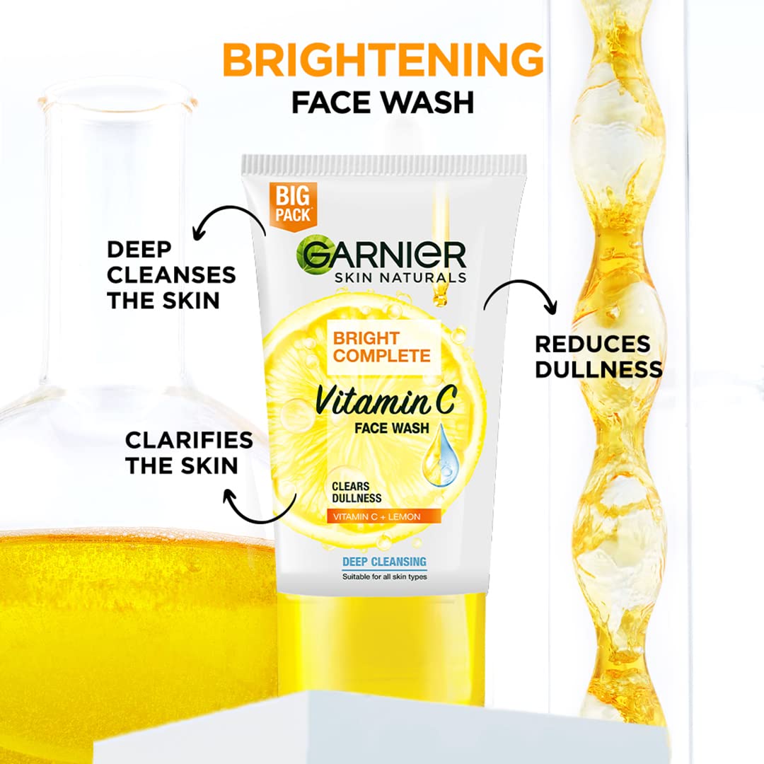 GARNIER BRIGHT COMPLETE FACE WASH 100ML